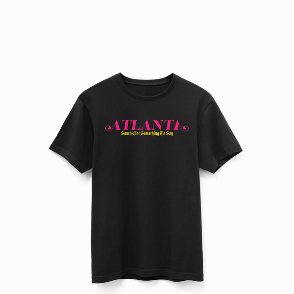 Atlanta South Got Something To Say Embroidered Text T-Shirt